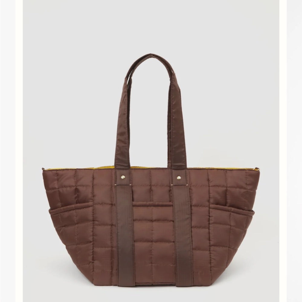 Le Box Sportif Tote w tabs brown